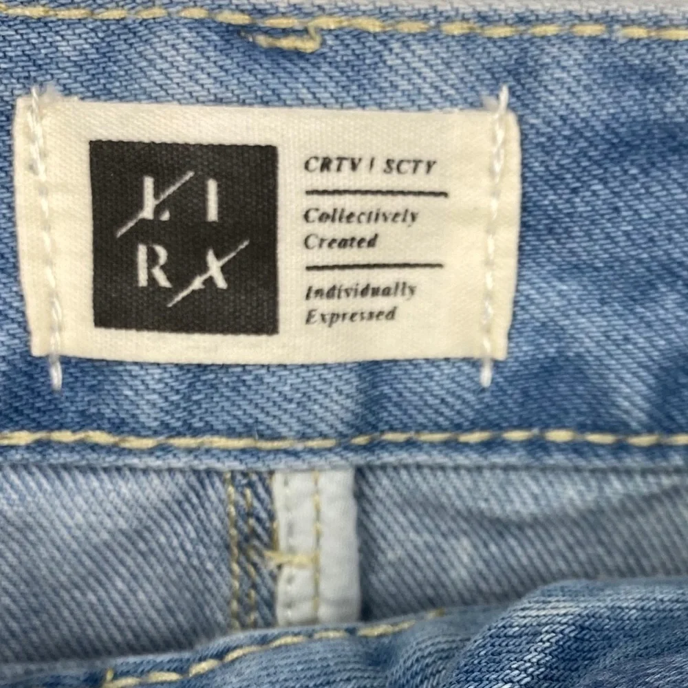 Lira Distressed High Rise Denim Pencil Skirt NWT - Picture 5 of 6